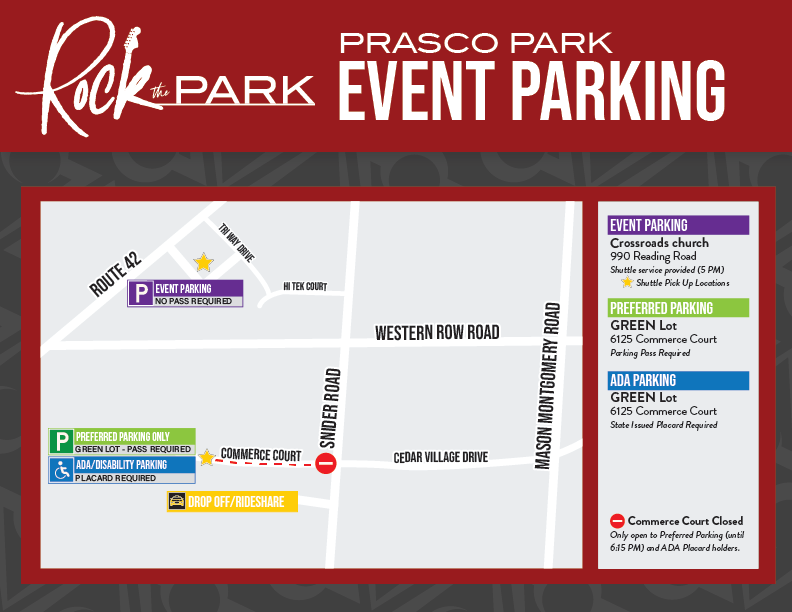Rock the Park - Event Parking Crossroads Rock the Park - Event Parking Crossroads