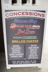 Concessions Menu Sign